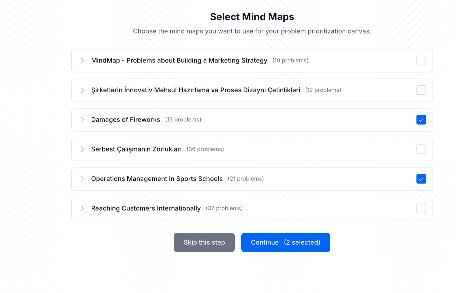 Import or Add Problems