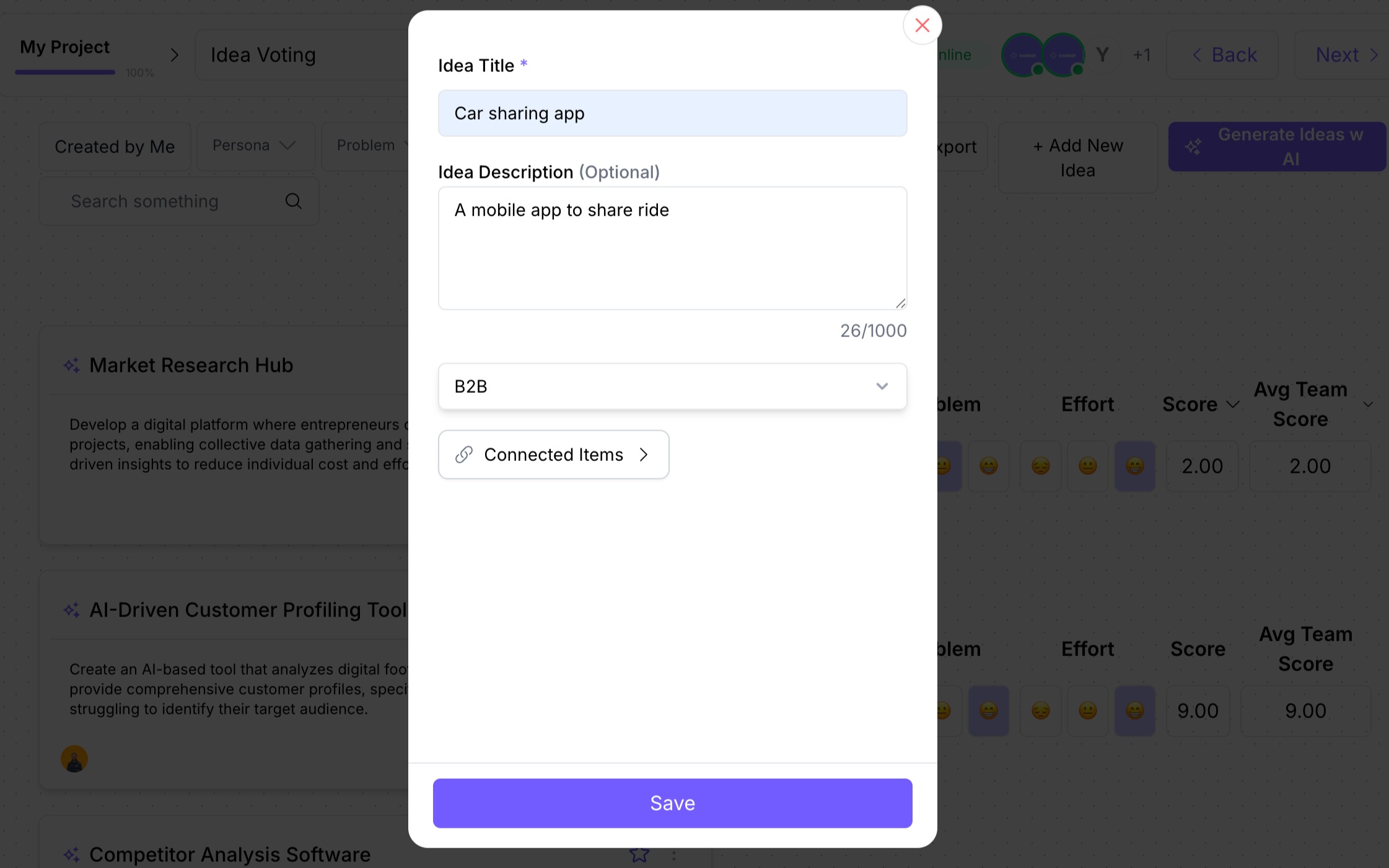 Import or Generate Ideas